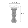 Crystal Pedestal Accent Table in Gold Finish by AFD Home - AFD-12024915 - Image 5 of 0