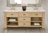 Double Bathroom Vanity with Marble Top in Beachstone Finish by AFD Home - AFD-12024919 - Image 1 of 0