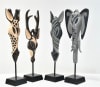 4 Piece African Animal Masks on Stand in Resin Cast by AFD Home - AFD-12024931 - Image 2 of 0