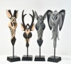 4 Piece African Animal Masks on Stand in Resin Cast by AFD Home - AFD-12024931 - Image 5 of 0