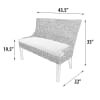 Kuba Weave Alfresco Bench in White Wash Finish by AFD Home - AFD-12024940 - Image 5 of 0