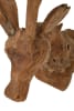 Deer Head Wall Mount Sculpture in Natural Teak Wood by AFD Home - AFD-12025029 - Image 4 of 0