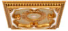 French Clover Square Chandelier Fan Ceiling Medallion in White and Gold Finish by AFD Home - AFD-12026468 - Image 3 of 0