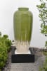 Bubbling Outdoor Garden Vase Fountain in Avocado Green Finish by AFD Home - AFD-12027006 - Image 2 of 0