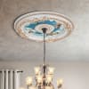 Round Cherub Ceiling Medallion in White and Gold Finish by AFD Home - AFD-12028649 - Image 2 of 0