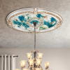 Oval Cherub Ceiling Medallion in Antique White and Gold Leaf Finish by AFD Home - AFD-12028660 - Image 2 of 0