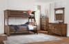 Oakdale Twin/Full Bunk Bed in Honey Oak Finish by American Woodcrafters - FOA-2100-TFBNK - Image 2 of 0