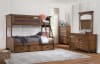 Oakdale Twin/Full Bunk Bed in Honey Oak Finish by American Woodcrafters - FOA-2100-TFBNK - Image 3 of 0