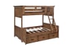 Oakdale Twin/Full Bunk Bed in Honey Oak Finish by American Woodcrafters - FOA-2100-TFBNK - Image 4 of 0