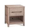 Aurora Queen Panel Bed with Storage Footboard in Whitewash Finish by American Woodcrafters - AME-2810-50PNST - Image 4 of 0