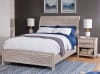 Aurora Sleigh Bed 6 Piece Bedroom Set with Panel Footboard in Whitewash Finish by American Woodcrafters - AME-2810-QSLPN-4PC - Image 1 of 0