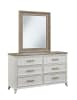 Beach Comber Twin Panel Bed in Weathered White with Brown Top Finish by American Woodcrafters - AME-8510-33PAN - Image 2 of 0