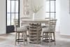 Heritage Coast Round Table 7 Piece Dining Set in Sea Oat Finish by American Woodcrafters - AME-D-3300-PED-7PC - Image 1 of 0