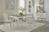 Beach Comber Round Table 5 Piece Dining Set in Weathered White Finish by American Woodcrafters - AME-D-8510-REG-5PC - Image 2 of 0