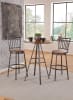 Casual Dining 3 Piece Pub Table Set in Slate Grey with Golden Oak Top Finish by American Woodcrafters - AME-P1-101-B101-3PC - Image 1 of 0