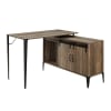 Zakwani Executive Home Office Desk in Rustic Oak & Black Finish by Acme - 00010 - Image 3 of 0