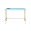 Midriaks Executive Home Office Desk in Baby Blue & Gold Finish by Acme - 00023 - Image 3 of 0
