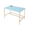 Midriaks Executive Home Office Desk in Baby Blue & Gold Finish by Acme - 00023 - Image 5 of 0