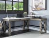 Talmar Executive Home Office Desk in Marble Top & Rustic Oak Finish by Acme - 00055 - Image 2 of 0