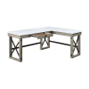 Talmar Executive Home Office Desk in Marble Top & Rustic Oak Finish by Acme - 00055 - Image 5 of 0