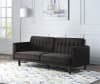 Qinven Adjustable Sofa in Dark Brown Velvet Finish by Acme - 00086 - Image 1 of 0