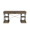 Synal Executive Home Office Desk in Rustic Oak & Black Finish by Acme - 00135 - Image 2 of 0