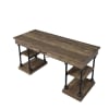 Synal Executive Home Office Desk in Rustic Oak & Black Finish by Acme - 00135 - Image 4 of 0