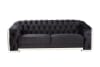 Pyroden 2 Piece Sofa Set in Black Velvet & Chrome Finish by Acme - 00296-S - Image 3 of 0