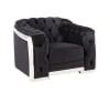 Pyroden Chair in Black Velvet & Chrome Finish by Acme - 00298 - Image 2 of 0
