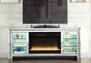Noralie 59 Inch TV Console w/Fireplace & LED in Mirrored & Faux Diamonds Finish by Acme - 00317 - Image 1 of 0
