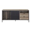 Nantan 63 Inch TV Console in Rustic Oak & Black Finish by Acme - 00405 - Image 2 of 0
