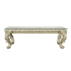 Vatican 7 Piece Dining Room Set in PU Leather, Light Gold & Champagne Silver Finish by Acme - 00467 - Image 2 of 0