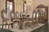 Constantine 7 Piece Dining Room Set in PU Leather, Light Gold, Brown & Gold Finish by Acme - 00477 - Image 1 of 0