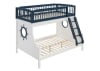 Farah Twin/Full Bunk Bed in Navy Blue & White Finish by Acme - 00493 - Image 2 of 0