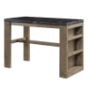Charnell 5 Piece Counter Height Dining Set in Gray PU & Oak Finish by Acme - 00551 - Image 3 of 0