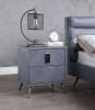 Doris Bed in Gray Top Grain Leather Finish by Acme - 00563Q - Image 5 of 0