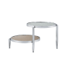 Abbe 3 Piece Occasional Table Set in Glass & Chrome Finish by Acme - 00572-S - Image 2 of 0