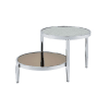 Abbe 3 Piece Occasional Table Set in Glass & Chrome Finish by Acme - 00572-S - Image 3 of 0