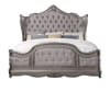 Ausonia Bed in Velvet & Antique Platinum Finish by Acme - 00603Q - Image 2 of 0