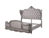Ausonia Bed in Velvet & Antique Platinum Finish by Acme - 00603Q - Image 4 of 0