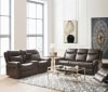 Lydia 2 Piece Motion Sofa Set in Brown Leather Aire Finish by Acme - 00654-S - Image 1 of 0