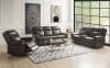 Lydia 2 Piece Motion Sofa Set in Brown Leather Aire Finish by Acme - 00654-S - Image 2 of 0
