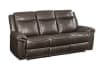 Lydia 2 Piece Motion Sofa Set in Brown Leather Aire Finish by Acme - 00654-S - Image 4 of 0