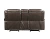 Lydia Motion Loveseat w/Console and USB Port in Brown Leather Aire Finish by Acme - 00655 - Image 4 of 0