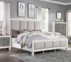 Katia Bed in Gray Linen & White Finish by Acme - 00660Q - Image 1 of 0