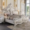 Vanaheim Bed in Beige PU & Antique White Finish by Acme - 00671EK - Image 1 of 0