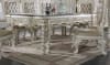 Vanaheim 7 Piece Dining Room Set in Beige PU & Antique White Finish by Acme - 00678 - Image 2 of 0