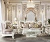 Vanaheim 2 Piece Sofa Set in Fabric & Antique White Finish by Acme - 00803-S - Image 1 of 0