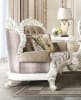 Vanaheim Loveseat in Fabric & Antique White Finish by Acme - 00804 - Image 1 of 0