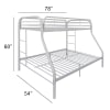 Tritan Twin/Full Bunk Bed in White Finish by Acme - 02053WH - Image 5 of 0